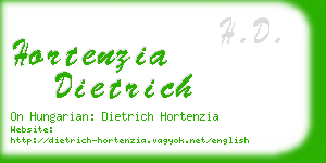 hortenzia dietrich business card